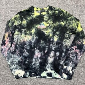 Blind Rooster Sweatshirt Women Medium Tie Dye Flaming Rose Set Your Soul On Fire